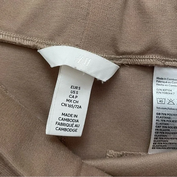 H&M Wide-Leg High-Rise Pants in Taupe - Picture 3 of 4